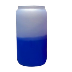 Gobelet à café glacé en verre avec couvercle en bambou et paille, 20 oz, effet fumé dégradé - Product Image 4