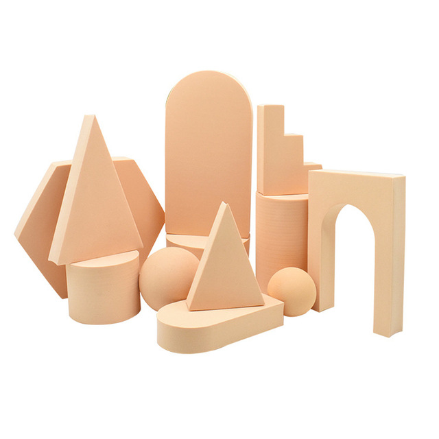 Factory Direct Supply White Photo Props Geometric Waterproof Cylindrica Stairs Natural Photography Background for Decoration