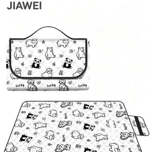 Tapis <span class=keywords><strong>de</strong></span> pique-nique, camping et plage JIAWEI, nouveau style, ultrasonique, style dessin animé, antidérapant, imperméable, anti-humidité, en polyester, non gonflable - Product Image 2