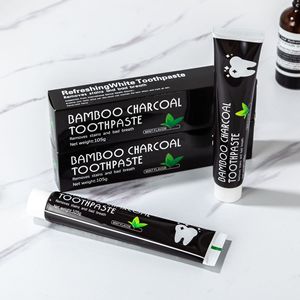 Superior Organic 105g Black <strong>Tooth</strong> <strong>Paste</strong> Deep Cleaning Remove Stains Fresh Mint Breath Elite Bamboo Charcoal Whitening Toothpaste - Product Image 4
