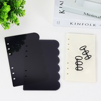 Couverture de classeur budgétaire pour bricolage couverture de classeur en acrylique 6 trous A6 à feuilles mobiles transparentes et givrées