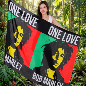 Iyara Clothing Bob Marley Front Face Wall Hanging Sarong Beach Wrap Pareo 100% Rayon Anti-UV Size Fits All - Product Image 2