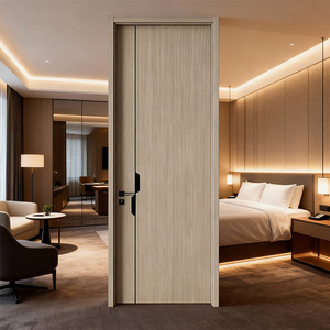 Porte Interne in Legno dal Design Semplice, Porte a Filo per Camere, Moderne Porte a Battente per Appartamenti - Product Image 4