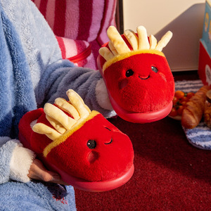 Nuovi Arrivi: Pantofole da Donna con Punta Chiusa, Design a Tema Cibo, in Peluche, Stile Semplice, Calde e alla Moda per la Casa - Product Image 3