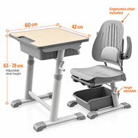 Ensemble de bureau et de chaise pour étudiants multifonctionnel de haute qualité avec fonction de sieste, spécialement conçu pour les écoles primaires et secondaires