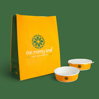 Boîtes et sacs d'emballage alimentaire pour restaurants, fournitures personnalisées biodégradables, livraison à emporter, papier avec logo pour café et Chine