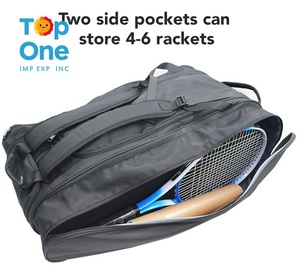 Top One Mochila DE TENIS Pickleball de viaje de gran capacidad Bolsa de raqueta de bádminton con compartimento para zapatos - Product Image 4