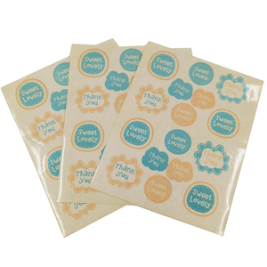 Venta al por mayor caliente Vintage Shopping Product Packaging Aceptar personalizado Gracias por su pedido Etiquetas adhesivas Hojas - Product Image 1