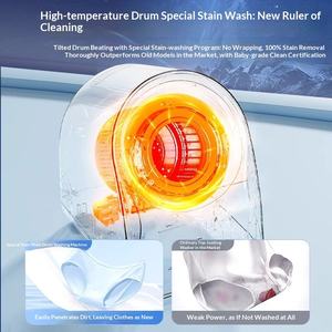 <span class=keywords><strong>Lavadora</strong></span> Mini de <span class=keywords><strong>Tambor</strong></span> de Acero Inoxidable Totalmente Automática con Esterilización UVC para Ropa Interior, Calcetines y Pantimedias - Lavado, Secado y Centrifugado Todo en Uno - Product Image 4