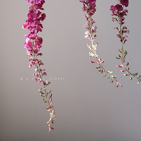 Buket bunga dan daun buatan Violet untuk tanaman dekorasi wisuda & Paskah