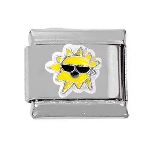 Bracelet élastique unisexe tendance avec breloques italiennes en acier inoxydable plaqué or, motifs flocon de neige, arc-en-ciel, étoile, lune - Product Image 3