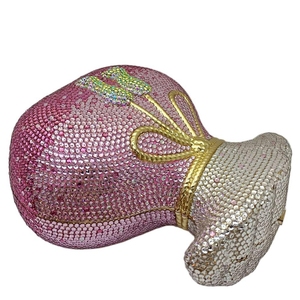 Bolso de Noche Elegante para Mujer con Bolsillo para Dinero, Pedrería y Cristales Florales, Cartera de Mano Deslumbrante para Cócteles y Festivales - Product Image 5