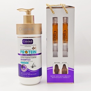 Shampoo Protéiné Cinéma 800ml 4 en 1 <span class=keywords><strong>Anti</strong></span>-Pelliculaire Soin Botox Formule Nettoyante en Profondeur Fourniture Professionnelle de Beauté - Product Image 4