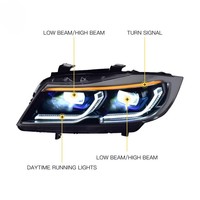 Ensemble de phares LED modifiés pour BMW Série 3 E90 E91 2005-2012, phares avant laser bicolores, plug & play