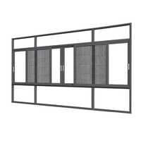 Fenêtres coulissantes de villa à persiennes horizontales modernes, moustiquaire en acier inoxydable, cadre en alliage d'aluminium, isolation thermique