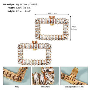 उच्च ग्रेड महिलाओं के जूते अलग-अलग हटाने योग्य धातु मिश्र धातु जूते बकल उच्च ऊँची एड़ी के सैंडल फैशन गैंडे - Product Image 2