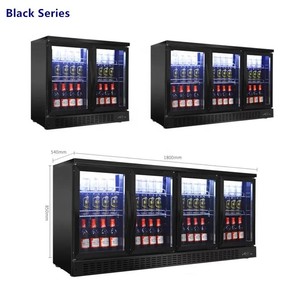 Réfrigérateur à boissons commercial à température unique, 4 portes, à poser sur comptoir, avec contrôle numérique de la température et dégivrage automatique TG - Product Image 2