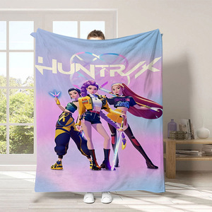 Manta de Franela de Felpa con Diseño de Anime Coreano, Manta de Dibujos Animados Kawaii para Niños y Bebés, Ropa de Cama Suave para Sofá - Product Image 2