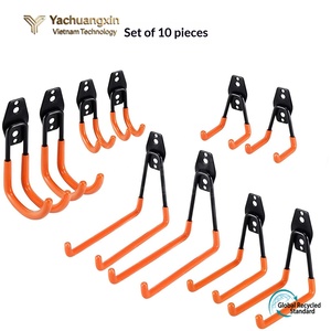 Lingtian Heavy Duty Polished Iron Utility Safety <b>Hooks</b> Heavy Industry Garage Storage Garden <b>Tool</b> Wall Mount Furniture Legs-No - Product Image 2