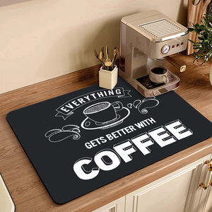 <span class=keywords><strong>Tapis</strong></span> <span class=keywords><strong>de</strong></span> bar à café absorbant pour comptoir, <span class=keywords><strong>tapis</strong></span> <span class=keywords><strong>de</strong></span> séchage <span class=keywords><strong>de</strong></span> vaisselle pour accessoires <span class=keywords><strong>de</strong></span> <span class=keywords><strong>cuisine</strong></span>, dissimule les taches, avec dos en caoutchouc noir pour machine - Product Image 1