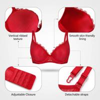 Soutien-gorge pour femmes, lingerie de haute qualité, dentelle, à armatures, côtelé, amovible et convertible