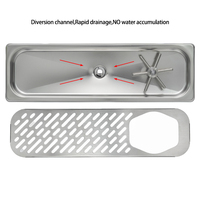 Rinse-verre de bar en acier inoxydable de 53 cm, moderne, pour pichet à expresso, avec pulvérisateur intégré pour le rinçage des verres, ensemble complet pour évier de comptoir dissimulé