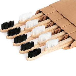 Lot de 10 Brosses à Dents en Bambou Biologiques Écologiques et Biodégradables pour Adultes et Adolescents - Product Image 1