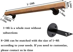 Barra de Agarre de Madera Antideslizante para Hogar, Jardín, Pasillos, Áticos, Guarderías, Barandillas, Montada en la Pared - Product Image 2