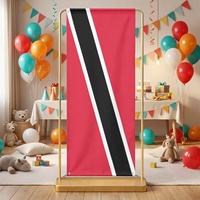 Drapeau de Trinité-et-Tobago personnalisé en polyester, pour fête de famille, photomaton et décoration murale de salon