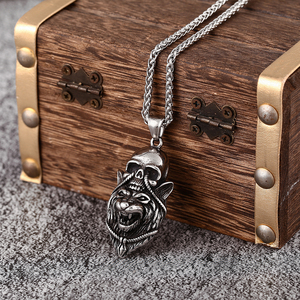 Collana con Ciondolo Teschio e Falce della Morte in Acciaio Inossidabile, Gioiello Gotico Punk alla Moda, Gioielleria Vintage da Uomo - Product Image 6