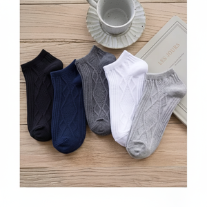 Printemps Été Couleur-bloqué Hommes Coussin Cheville Chaussettes Respirant Grande Taille Hommes Chaussettes Personnalisées - Product Image 1