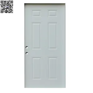 galvanized steel flush design hollow core polyurethane injected metal external door