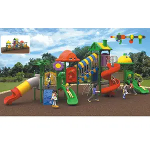 Factory supplier commercial outdoor playground equipment sets plastic toy puzzle slide