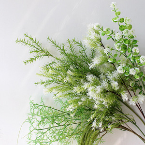 Suministros para <span class=keywords><strong>Flores</strong></span> de Boda, Producto Terminado, Planta Artificial Verde, Planta de Simulación, <span class=keywords><strong>Flores</strong></span> para Decoración de Fondo de Boda - Product Image 4