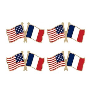 Broche double d'amitié en métal émaillé personnalisée, vente en gros d'usine, badge de revers, carte nationale, drapeau de la <span class=keywords><strong>France</strong></span> - Product Image 5
