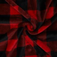Couverture en molleton de flanelle à carreaux rouge noir imprimé couvertures en molleton de flanelle en peluche moelleuse pour l'hiver