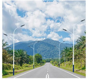 เสาไฟถนนขนาด4ม. 6ม. 8ม. 10ม. 12ม. Q235เหล็กยาว8ม. แขนเดียวทรงแปดเหลี่ยมปรับแต่งตามความต้องการ - Product Image 2