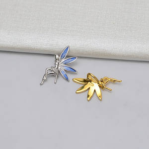 Pendentif ange en argent S925, 10-12 perles, broche pour femme, accessoires de bijoux DIY avec plateau vide semi-fini 604 - Product Image 2