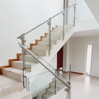 Poteaux de balustrade en acier inoxydable, système de garde-corps en verre avec clips