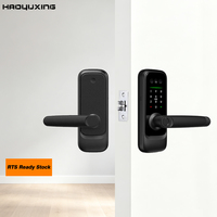 Cerradura Inteligente Digital con Huella Dactilar Tuya, con Control por Aplicación, Wi-Fi y Tarjeta en la Nube, para Puertas de Aluminio, Madera y Acero
