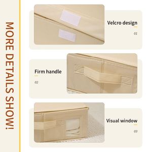 Nouveaux organiseurs de draps en tissu non tissé, organiseurs de placard et cubes de rangement pliables pour draps avec housse - Product Image 5