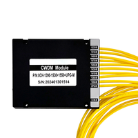 Multiplexor de 8 canales 20nm CWDM Mux/Demux, módulo de caja de ABS de fibra óptica, sistema de fibra dual de 1270 y nm para módulo SFP de 10G /25G