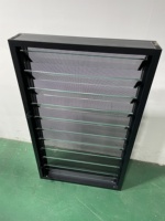 Ventana de Persiana Fija de Vidrio de Alta Calidad AMJ, Persianas Ajustables de Aluminio, Ventanas de Aluminio para Villas, Hoteles y Comercios