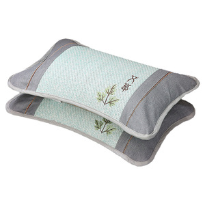 Oreiller rafraîchissant d'été rectangulaire à fermeté moyenne, soutien du cou pour les dormeurs sur le dos, avec noyau d'armoise et de jasmin - Product Image 3