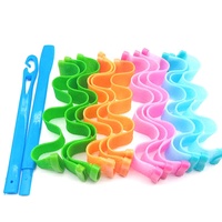 2025 55cm Kit de bouclage sans chaleur pour cheveux longs, Bigoudis spirales magiques, Rouleaux en mousse doux à auto-adhérence en plastique