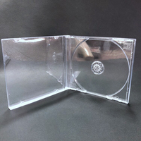 Boîte de rangement transparente en plastique PS pour CD/DVD, personnalisée en usine, 10 mm, pour album musical, jeu, disque