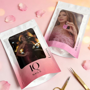 ถุงซิปล็อคแบบตั้งได้ พิมพ์ลายตามสั่ง MOQ ต่ำ สำหรับบรรจุภัณฑ์เครื่องสำอาง ทำเล็บ และผลิตภัณฑ์ความงาม - Product Image 3