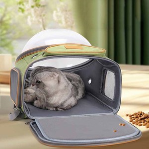 Venta de fábrica, bolsa de gato saliente impermeable transparente para perros, mochila de viaje portátil y transpirable, mochila para mascotas - Product Image 4