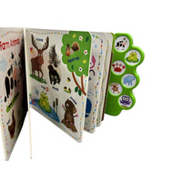 Buku suara bayi lucu kualitas tinggi kustom, buku musik anak-anak, buku Suara Anak kartun papan untuk anak-anak buku dengan suara