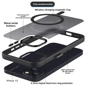 Coque en silicone souple mat 2026 pour 13 et 12 Pro, coque magnétique mate unie avec revêtement anti-traces <span class=keywords><strong>de</strong></span> doigts pour charge sans fil - Product Image 3